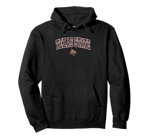 Texas State Bobcats Arch Over Black Officially Licensed Pullover Hoodie