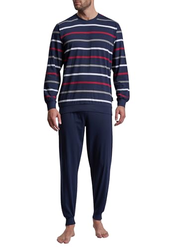 Götzburg Herren Pyjama blau quergestreift 1er Pack 48