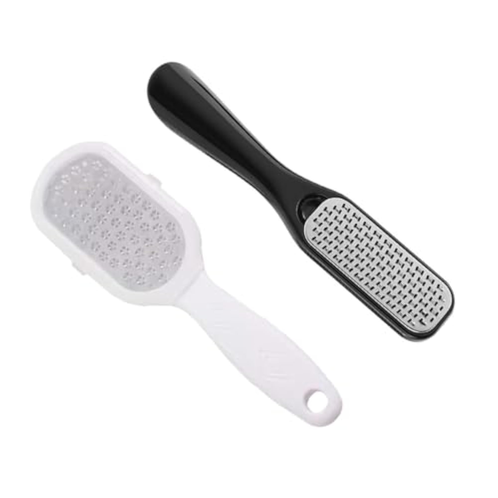 2 PCS Double Sided Metal Foot Scrubber, Black & White