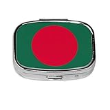 Pillendose, Motiv: Flagge von Bangladesch, tragbar, für Geldbörse, Tasche, Reisegeschenk