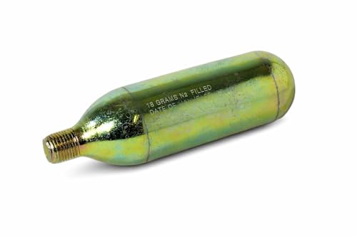 18 Gram Nitrogen Cartridges 5/8 Thread | Threaded | Food-Grade N for Cold Brew Beer and Nitro Beverages