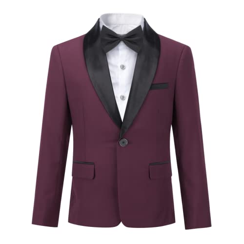 Boyland Boys Tuxedo Suit Shawl Lapel 2 Pieces Slim Fit Suit Jacket Pants Suit Set Prom Party #TOP1