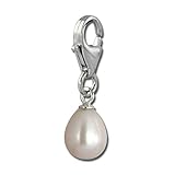 Ciondolo SterlinX/ciondolo per bracciale, collana o Orecchino in argento Sterling – Gocce in Bianco – d1fc 237 W
