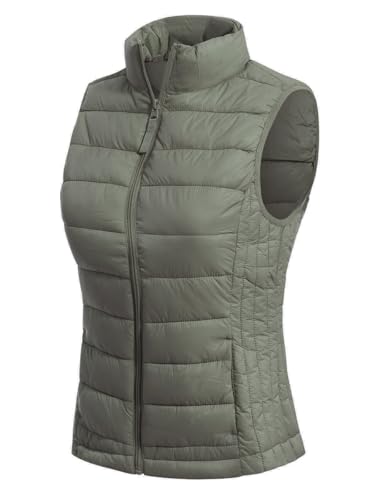 MixMatchy Evergreen Women's Lightweight Water-Resistant Packable Puffer Vest – Perfect for Travel and Everyday Adventures!