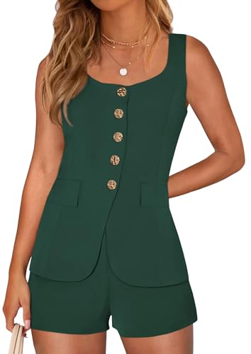 PRETTYGARDEN Womens 2 Piece Matching Sets 2026 Fashion Suit Vest