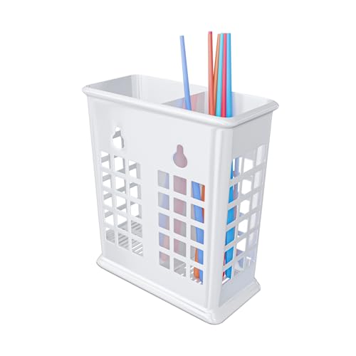 NATIKON Dishwasher Basket for Straw and Chopsticks Great for Drying, Washing and Storing also can be used as Stand for Forks, Knifes, Spoons and More Other Cutlery Utensils