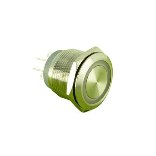 Interruptor pulsador de 22 mm momentáneo de 36V y 3 pines para paneles de control y maquinaria