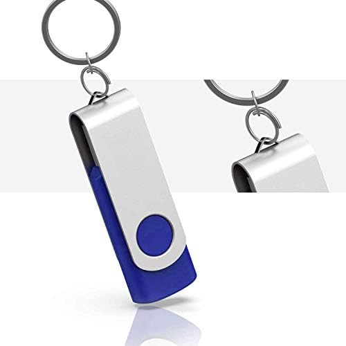 USB Memory Stick 32GB 3 Pack USB2.0 Thumb Pen Drive Swivel Design Fold Storage (Mixed Color With Lanyard)