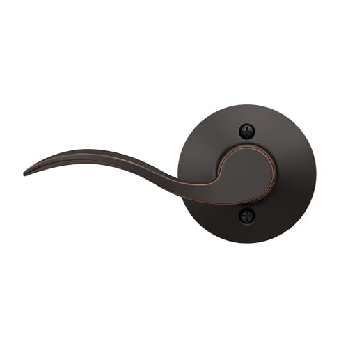 Schlage F170 ACC 716 RH Right Handed Accent Door Lever, One Sided Non-Turning Dummy Door Handle, Aged Bronze