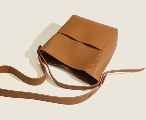Image of Bucket Tote Purses for Women Designer PU Leather Shoulder Crossbody Bag Large Top Handle Satchel