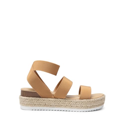 Image of DREAM PAIRS Strappy Espadrille Platform Wedge Sandals for Women Dressy Summer, Comfortable Open Toe Sandals with Cushioned Insole and Ankle Strap Buckle
