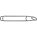 Pace 1121-0406-P5 .130" Single-Sided Chisel Solder Tip