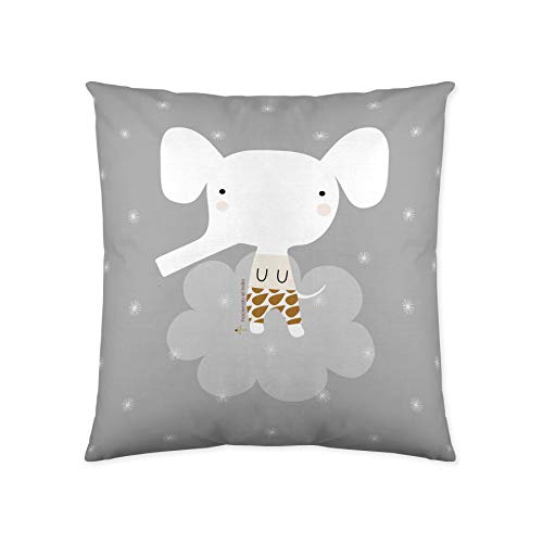 HACIENDO EL INDIO Mouse with Cloud Housse de Coussin sans garnissage Gris Cover