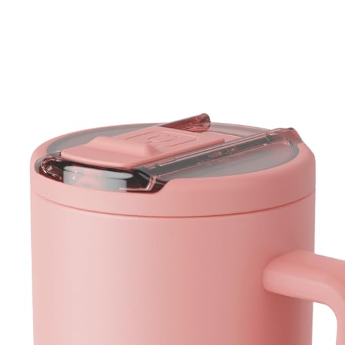 Image of BruMate Era Flip 30oz Tumbler with 100% Leakproof Covered Straw Lid | Hygienic Covered Straw | Insulated Stainless Steel Water Bottle with Handle | Cup Holder Friendly | BPA-Free (Guava)