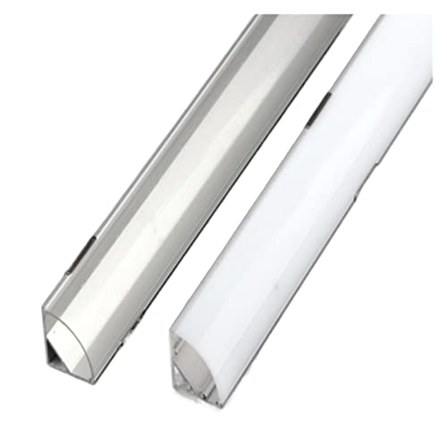 Cubierta transparente de perfil LED de 1 m compatible con tiras de esquina de 10 mm 2