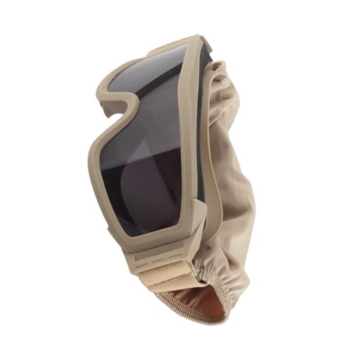 Desert Locust Goggles Windproof Sand Proof Outdoor Glasses with 2 Lens Khaki