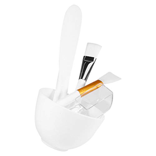 Healifty 1 Set/ 5Pcs Gesicht Mischen Schüssel Set mit Gesichts Schüssel Stick Messlöffel Pinsel DIY Gesichtsmaske Mischen Werkzeug für Frauen Weiß