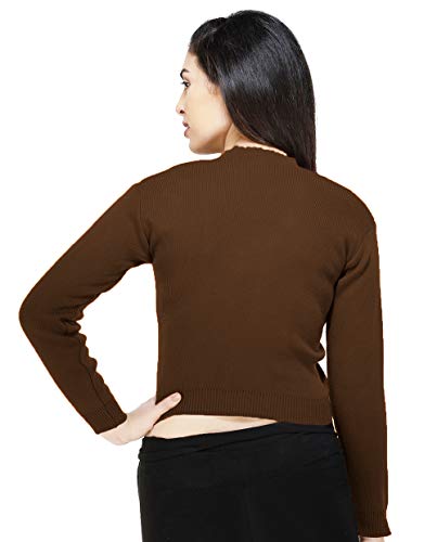 Image of Women Winter Wear V-Neck Full Sleeves Regular Fit Woollen Blouse