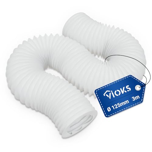 Tubo de salida de aire 125 mm / 3 Meter / PVC...