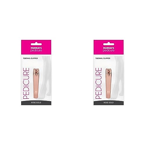 Murrays Manicure Toe Nail Metal Clipper, Rose Gold (Pack of 2)