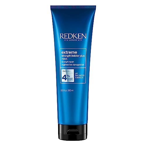 Redken, Masque Réparateur & Fortifiant pour Cheveux Abimés, Riche en Protéines, Extreme Strength...