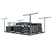 FLEXIMOUNTS 4x6 Heavy Duty Overhead Garage Adjustable Ceiling Storage Rack, 72" Length x 48" Width x 40" Height (Black)