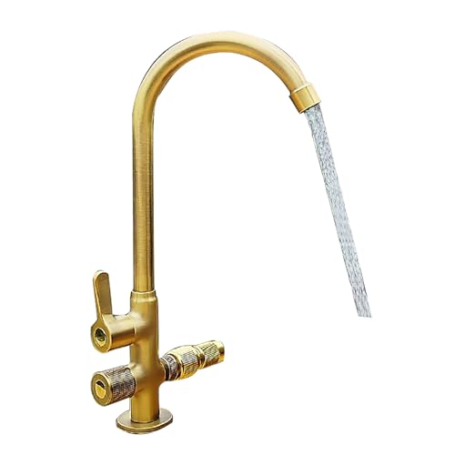 Robinet de jardin en laiton durable double vanne pour colonne eau