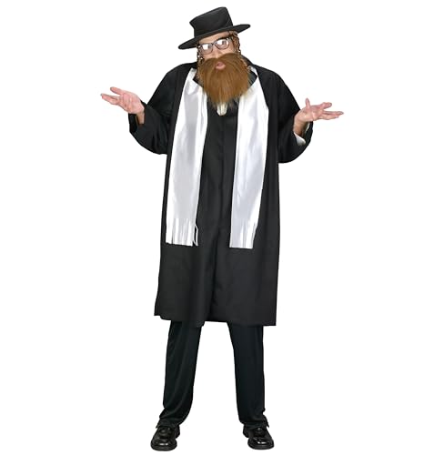 Fun World Mens Jewish Rabbi Plus Size Costume Adult Costume Multi Plus Size