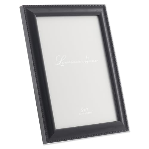 Image of Lawrence Frames Classic Bead Picture Frame, 5x7, Black