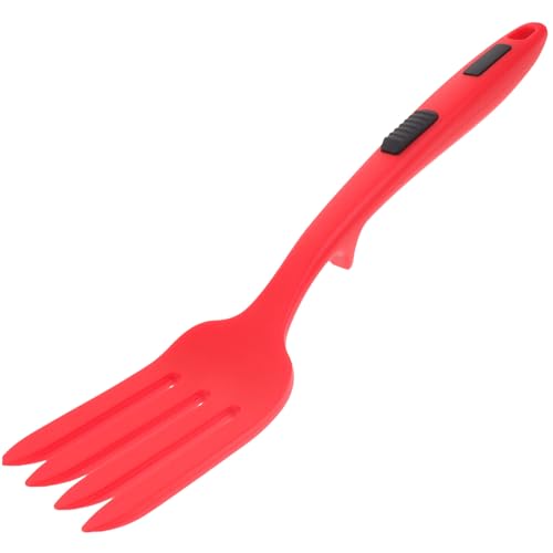 FUNNETOYU Tenedor de Cocina de Silicona Grande para Pasta y Noodles Reutilizable Antideslizante y Resistente al Calor Utensilio Seguro y Fácil de Limpiar para Hogar Restaurantes y Hot Pot