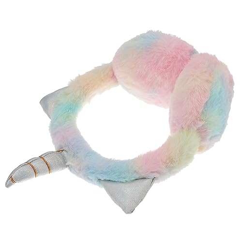 WOFASHPURET Plush Unicorn Ear Muffs for Children Winter Ear Covers for Heat Protection