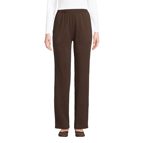 Lands' End Women s Sport Knit Pants Rich Coffee...