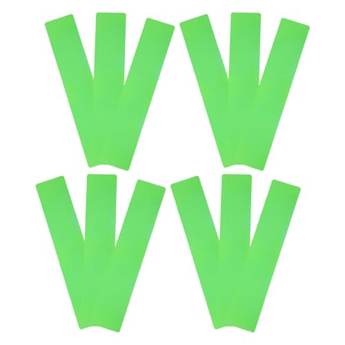 Toddmomy 12pcs Court Markers Tennis Court Line Markers Flat Rectangular Green Sports Field Boundary Marking Mats for Football Basketball Outdoor Training