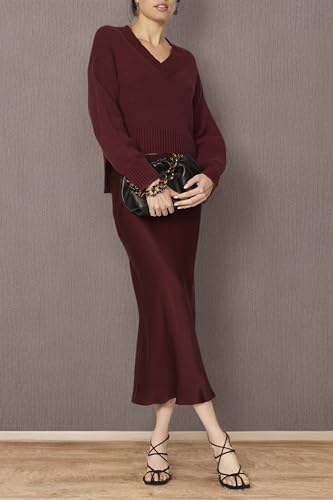 Image of Rent The Runway Pre-Loved Red V-neck Sweater