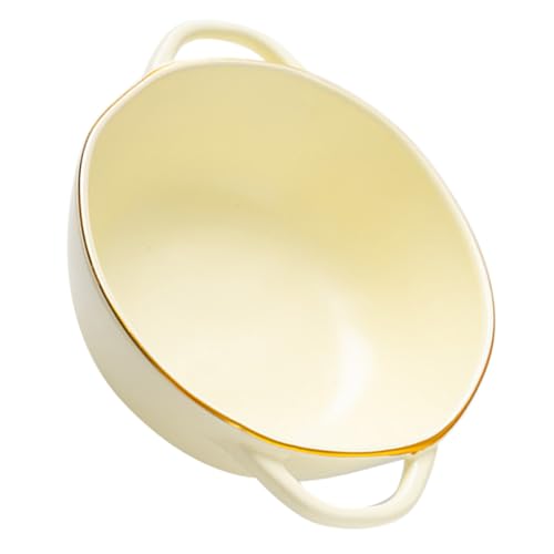 NUOBESTY Ensaladera Cerámica 18 CM Doble Asa para Hornear Sopas y Ensaladas Apta para Microondas y Horno Uso Doméstico