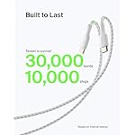 Belkin BoostCharge Braided USB-C to USB-A Charging Cable (3.3ft/1M) for iPhone 17 & 16 Series, Samsung Galaxy S25 Series, Google Pixel 10, iPad Pro, Nintendo Switch 2, Carplay, & More - White (2-Pack) - Image 4