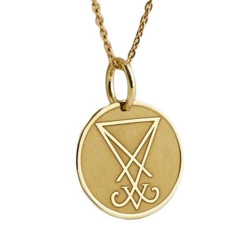 Collar de Lucifer auténtico talismán gótico en plata de ley con grabado duradero