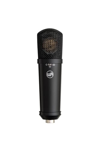 Warm Audio WA-87jr Black Micrófono de Condensador FET sin Transformador de diafragma Grande, micrófono (Condensador de diafragma Grande, cápsula K87, diseño FET, Sonido de Estudio Profesional)