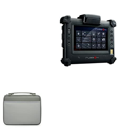 BoxWave Case Compatible with BSI Computer RuggON PM-311B - Hard Shell Briefcase, Slim Messenger Bag Briefcase Cover Side Pockets - Pewter