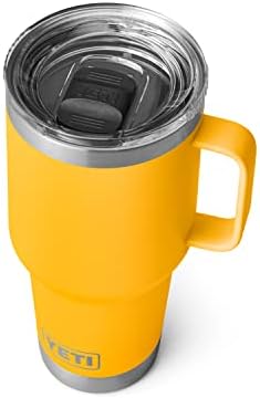YETI Rambler 30 oz Travel Mug, Stainless Steel, Vacuum Insulated with Stronghold Lid (Alpine Yellow)