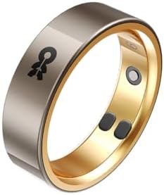 momax Smart Health Ring - Rose Gold - Size 9 - Sleep Tracking Wearable - Fitness Tracker - Health Ring for Women/Men, 5ATM Waterproof for iPhone and Android, Up to 7 Days of Battery Life