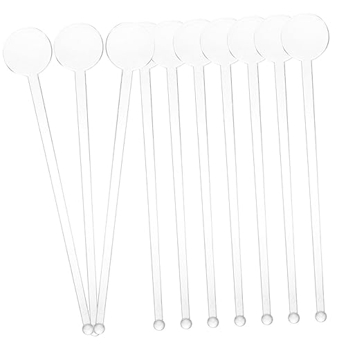 ABOOFAN 160pcs Clear Cocktail Stirring Sticks Reusable Drink Stirrers for Hot Juice and Cocktails Lightweight Elegant Party Supplies for Home Bartending