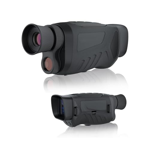 Camara Termica, Visor Nocturno, Telescopio portátil, Termico Monocular, 410m Rango de Detección, Camara Termografica Zoom, para Caza y Observación de Fauna 1 Tarjeta de Almacenamiento de 32 GB