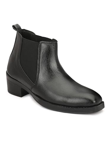 Image of HERMIZ Men's Chelsea Boots | Handcrafted | High Ankle Boot| Comfortable Formal Office & Casual Wear Shoes
