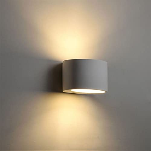 Migliori applique led Eurekaled - Applique in Gesso Ceramico Semicilindro - Attacco G9 - Lampada da muro per spazi interni, camera, corridoio, soggiorno - Lampadina intercambiabile - Verniciabile - Design Moderno