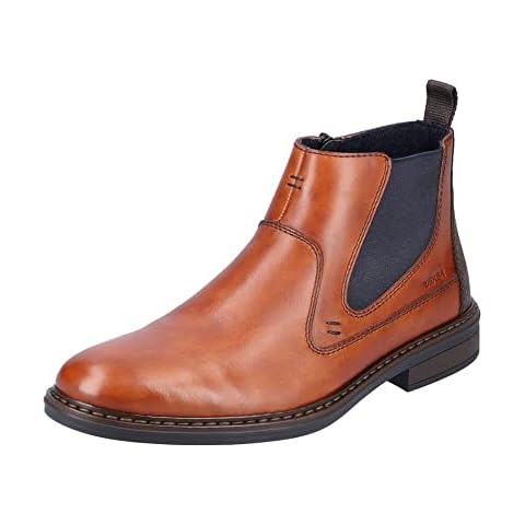 Rieker 17654-22 Brown Leather Slip On Boot Cover
