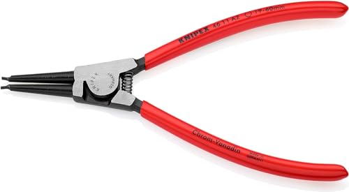 Image of Knipex 46 11 A2 SB Circlip Pliers for external circlips 19-60mm in blister packaging | For External Circlips on Shafts Self-Service Card with Plastic Coating