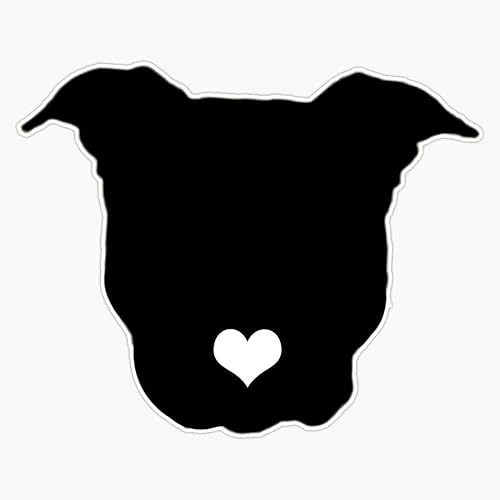 WSQ Pitbull Love Heart Nose Vinilo adhesivo 5 pulgadas Coche camión furgoneta parachoques SUV ventana pared vaso portátil