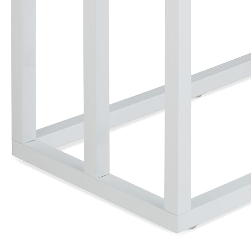 Toallero de pie sin taladro para organizar toallas de baño en metal y bambú 8