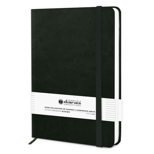 Image of Jhingalala Diaries - Hardbound Leather Cover Pocket Size Corporate Executive Diary Notebook I Pocket Diary For Men and Women I A6 Size I 80gsm Paper I 192 Ruled Pages (Green)